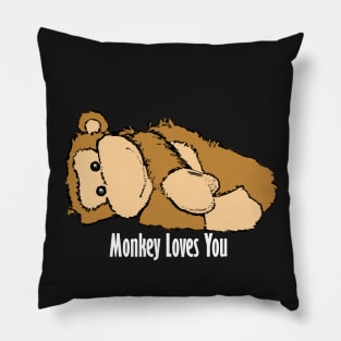 The Monkey Loves You Pillow