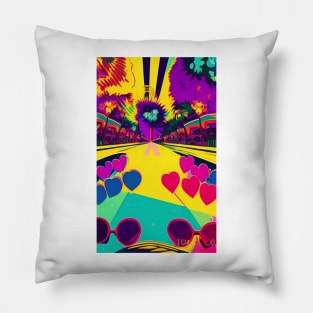 Popart Popculture Loving Hearts Pillow