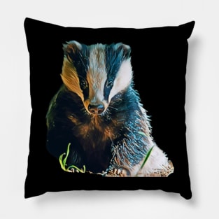 Badger - Woodland Themed Kids Room, Funny Gifts For Forester, Cute Animals Pillow