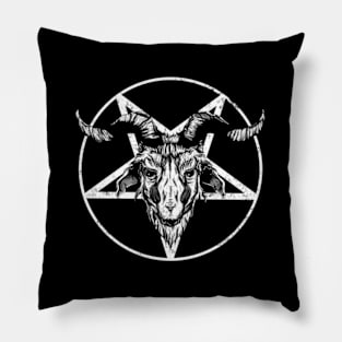 Satanic Goth Baphomet Goat Head Pentagram Gothic Pillow