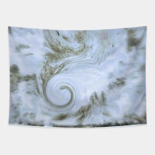 Blue stone texture pastel swirl Tapestry