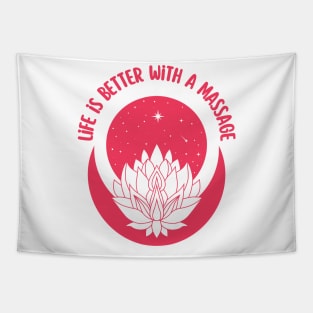 life is better with a massage Tapestry