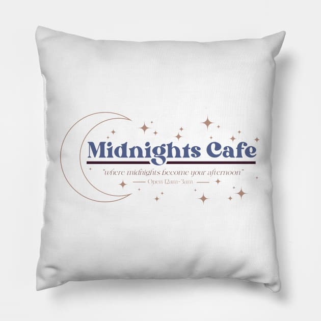 Midnight Cafe Pillow by CMORRISON12345