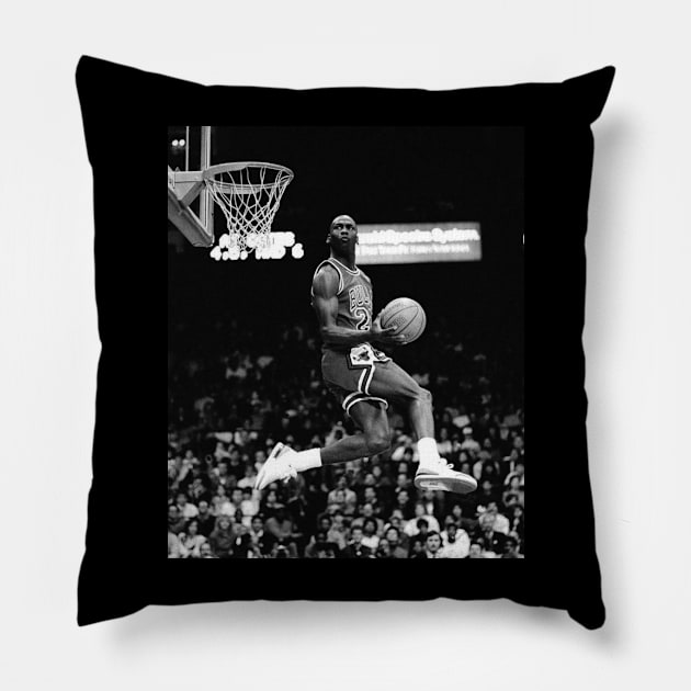 Vintage Michael Jordan Pillow by Kupka Abstract 