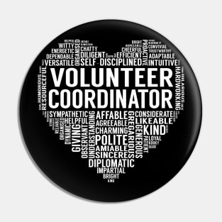 Volunteer Coordinator Heart Pin