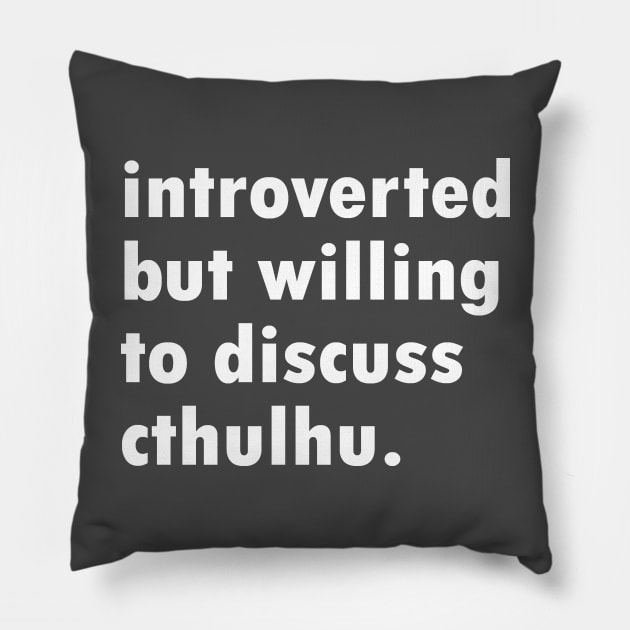 Introverted Cthulhu Pillow by NovaOven