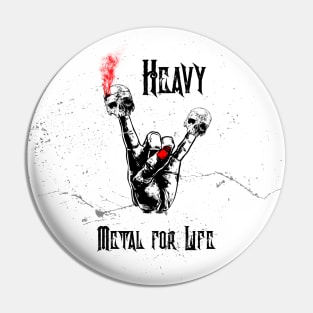 Heavy Metal For Life Rocker Pin