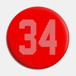 Iconic Number 34 Pin