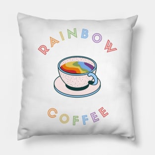 rainbow coffee Pillow