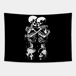 skeletons hug themselves Tapestry