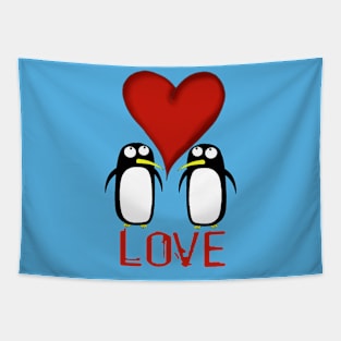 Penguin Love Tapestry