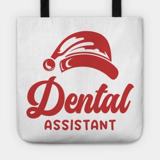 Dental Assistant Christmas Red Text Tote