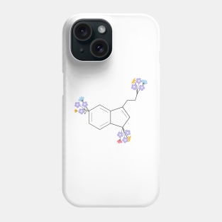 Wildflowers - serotonin molecule chemistry organic florals Phone Case