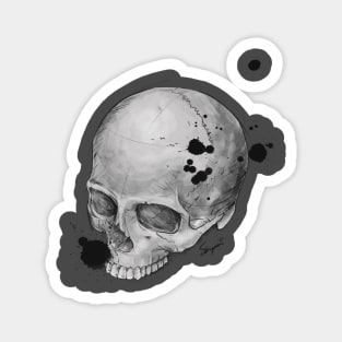 Skull Ink Drawing Magnet