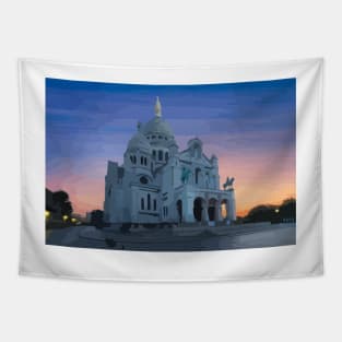 Sacre Coeur Painting Tapestry