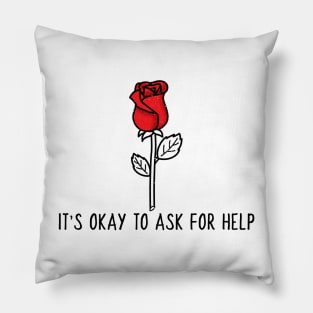 Rose + Message Pillow