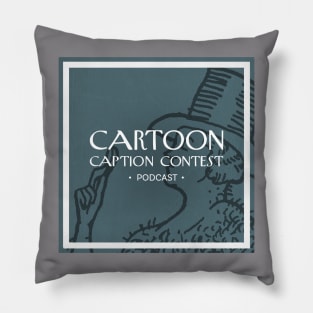 Cartoon Caption Contest Podcast Logo Pillow