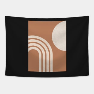 Mid century modern terracotta - Sun & Rainbow Tapestry