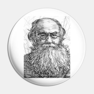 PETER KROPOTKIN ink portrait Pin