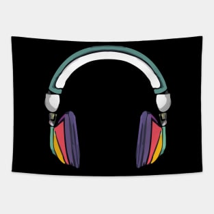 Headphones colorful Tapestry