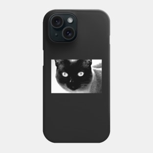 Siamese cat, black and white Phone Case