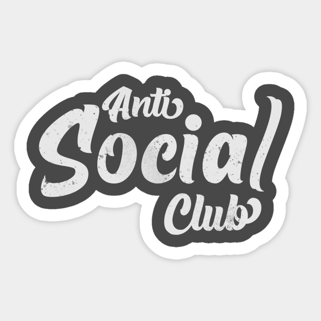 Anti Social Club - Antisocial - Sticker | TeePublic