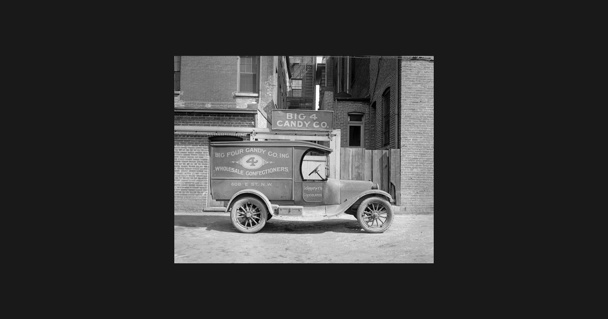 Candy Delivery Truck, 1926. Vintage Photo Candy TShirt TeePublic