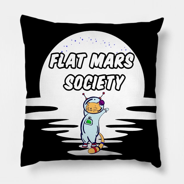 Flat Mars Society Pillow by Fashion Style