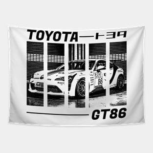 TOYOTA GT86 Black 'N White 3 Tapestry