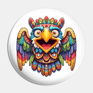 Eagle totem illustration Pin