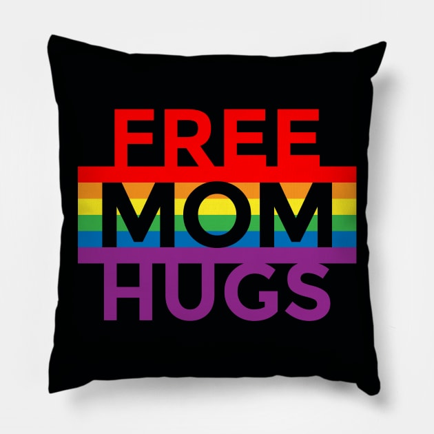 FREE MOM HUGS Pillow by LittleBunnySunshine