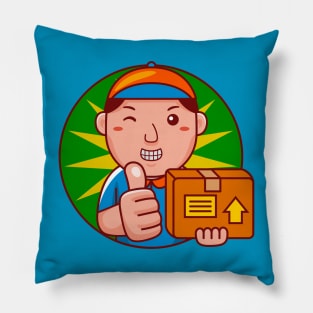 Courier Man Pillow