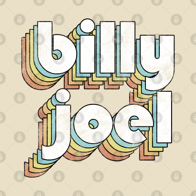 Billy Joel - Retro Rainbow Letters by Dimma Viral