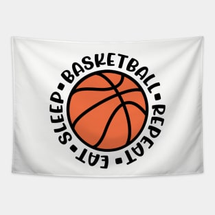 Eat Sleep Basketball Repeat Boys Girls Cute Funny Tapestry