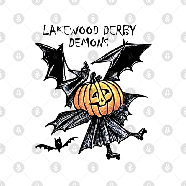 Lakewood Derby Demons Pumpkin by KazArtDesigns