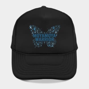 Moyamoya Disease Awareness Butterfly Support Ribbon Hat