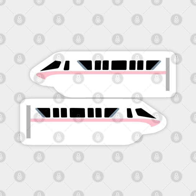 Minimal Monorail Pink Magnet by FandomTrading