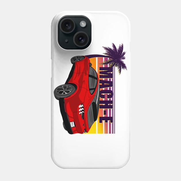 Sunset Mach-E in Rapid Red Phone Case by zealology