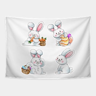 Cute Bunnies Easter Tapestry