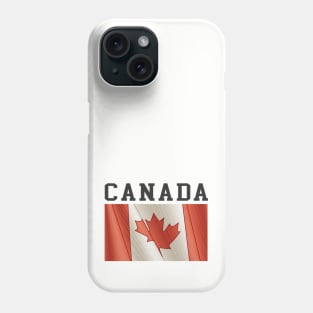 Canada Flag Closed Up and Text Retro Vintage Look Phone Case