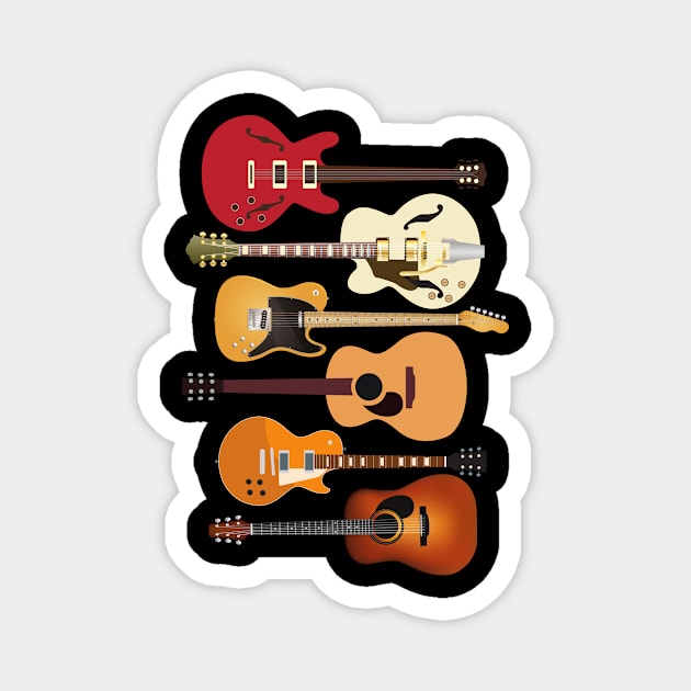 Guitarist Musician Guitar Music Lovers Magnet by karolynmarie