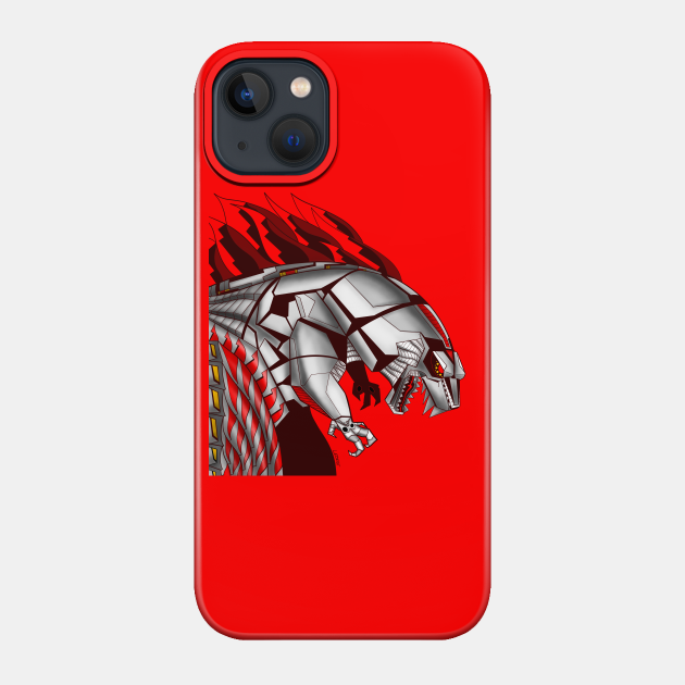 the onslaught of mechagodzilla techno kaiju burn - Mechagodzilla - Phone Case