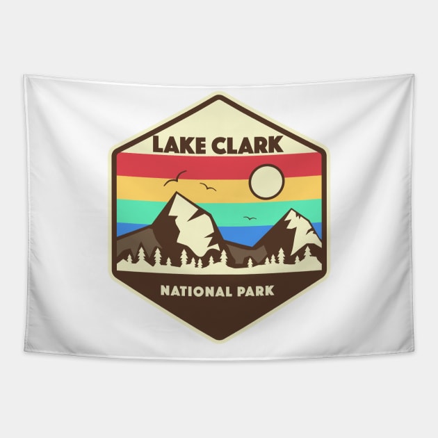 Lake Clark National Park Retro Tapestry by roamfree