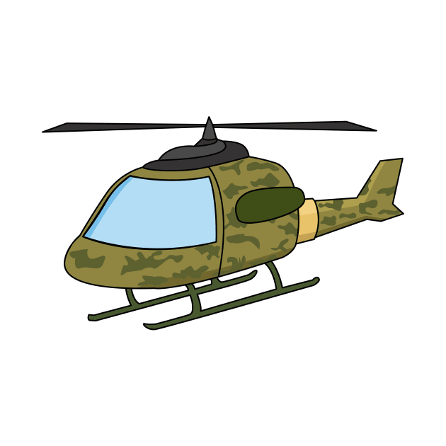 Cute army camoflage helicopter cartoon by Cartoons of fun
