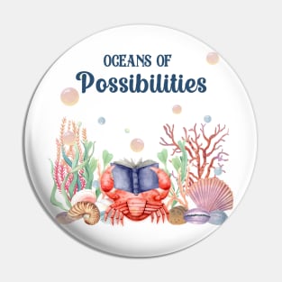 oceans summer reading 2022 crab design Pin