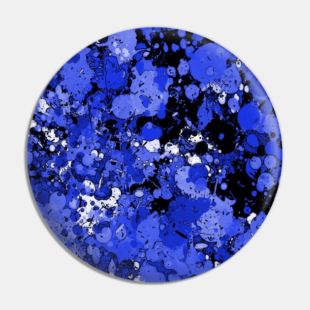 Paint Splatter Blue Pin by MatamuaArt