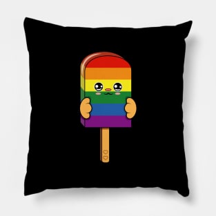 Ice cream LGBT flag, lgbt community, human. Pillow