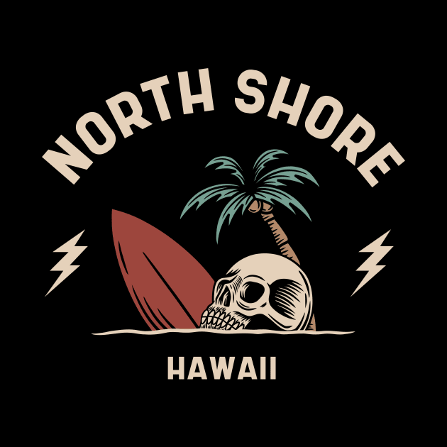 Vintage Surfing North Shore Hawaii by SLAG_Creative