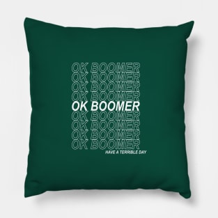 Ok Boomer Merch Pillow