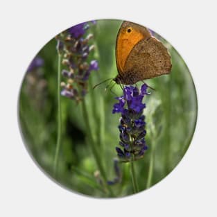 Lavender & Butterfly Pin